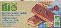 Barres chocolat au lait Cœur fondant au lait