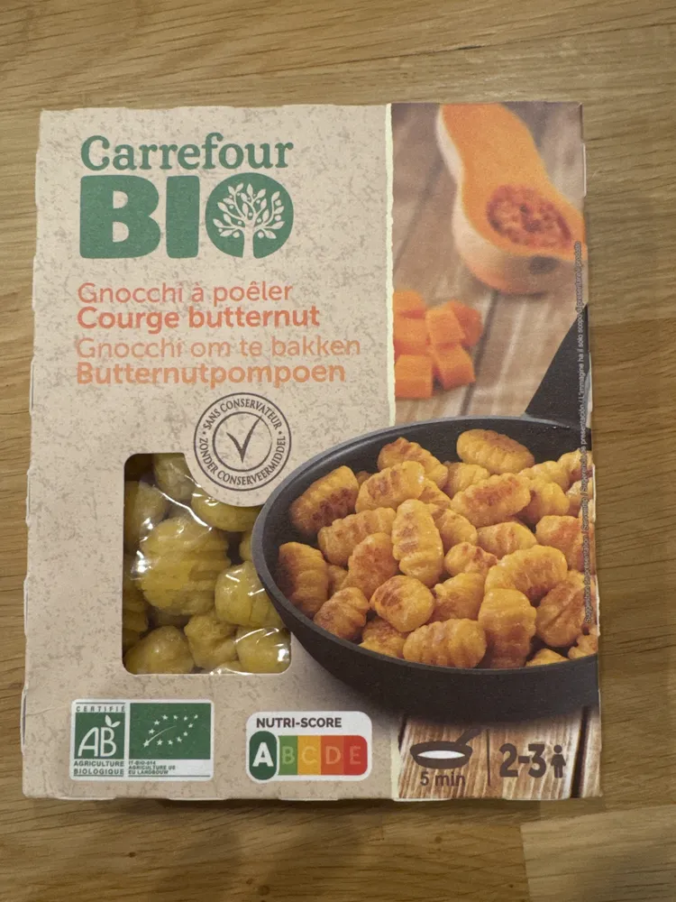 Gnocchi à poêler Courge butternut