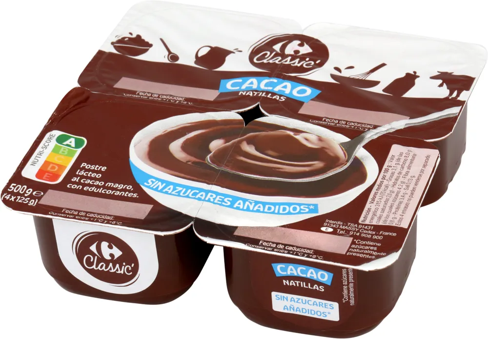 Natillas Chocolate Sin Azúcares
