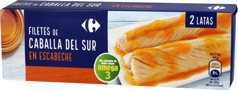 Filete Caballa Sur Escabeche Bajo Sal Alto Omega-3