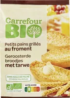 Petits pains grillés au froment