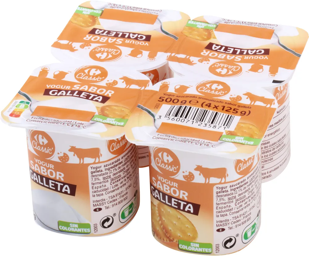 Yogur sabor galleta