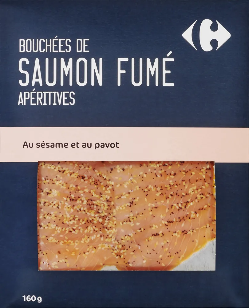 Bouchées de saumon fumé apéritives