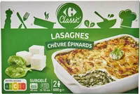 Lasagnes chèvre épinards
