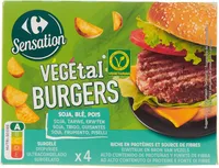 Végétal Burgers Soja, blé, pois