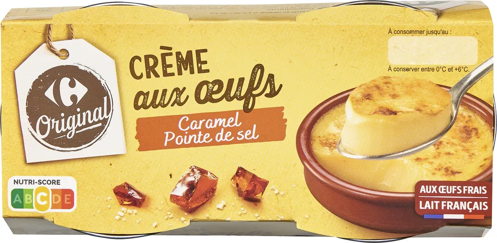 Crème aux oeufs caramel pointe de sel