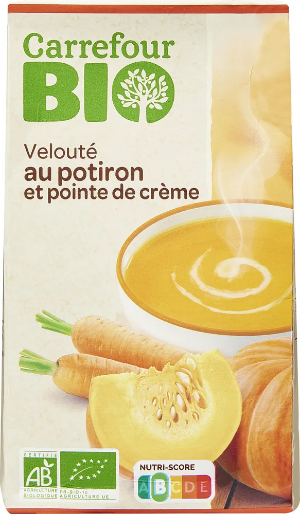 Velouté au potiron et pointe de crème