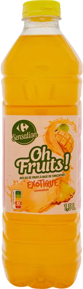 Oh FRUITS! aux jus de fruits à base de concentrés EXOTIQUE aromatisée