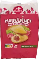 Madeleines coeur à la framboise