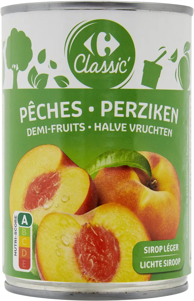 Pêches demi-fruits