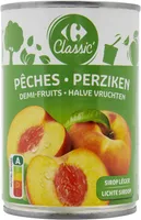Pêches demi-fruits