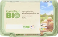 Œufs de poules élevées en plein air Conformément au mode de production biologique