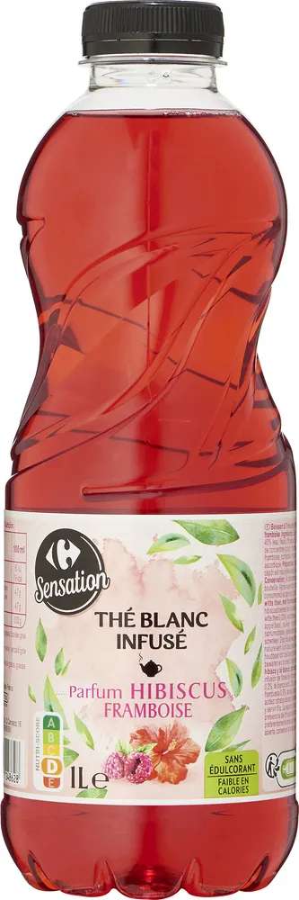 Thé blanc infusé parfum hibiscus framboise