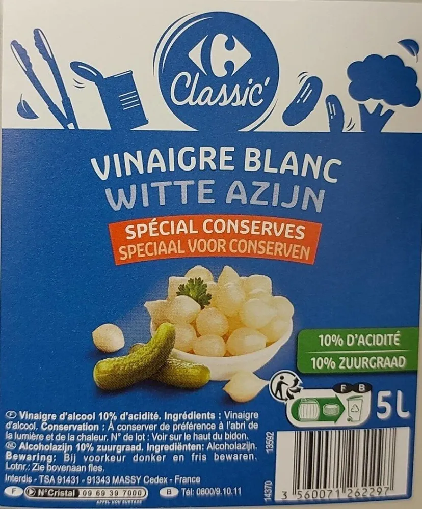Vinaigre blanc spécial conserves