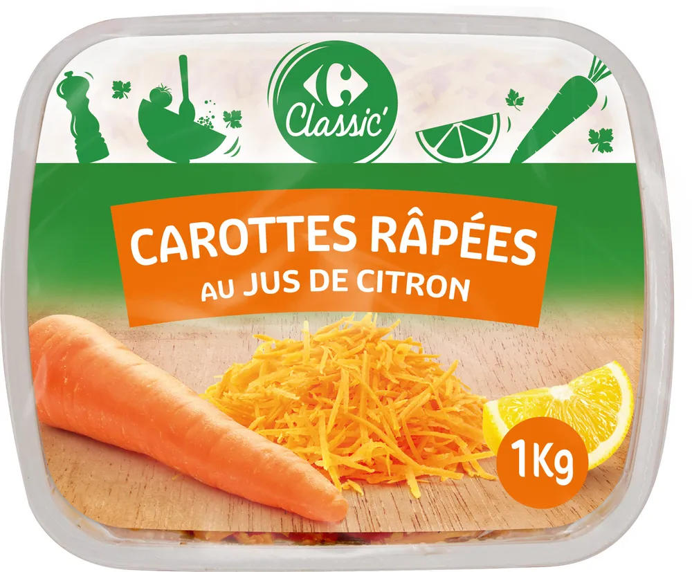 Carottes râpées Au jus de citron*