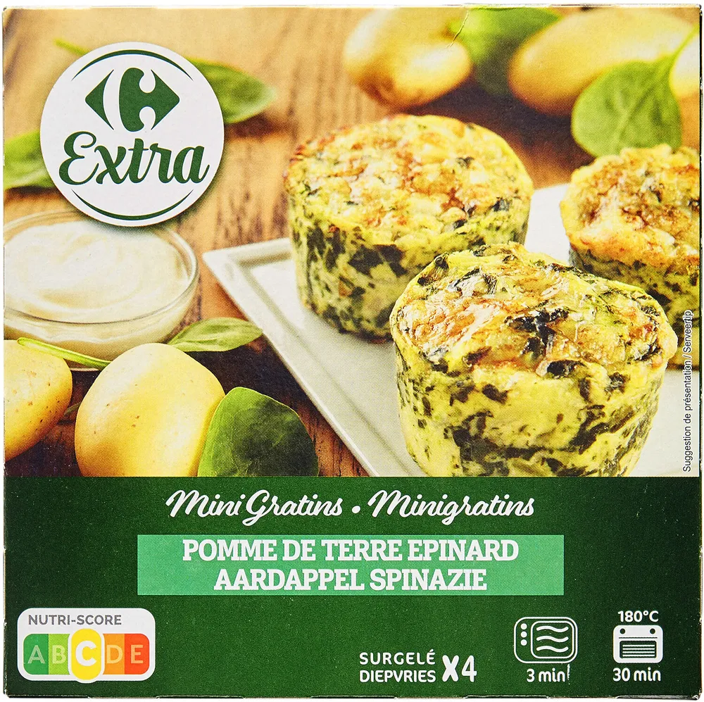 Mini Gratins POMME DE TERRE EPINARD