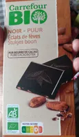 Chocolat noir aux éclats de fèves de cacao