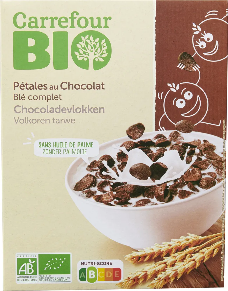 Pétales au chocolat blé complet