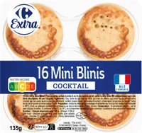 16 mini blinis cocktail