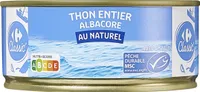 Thon entier albacore au naturel