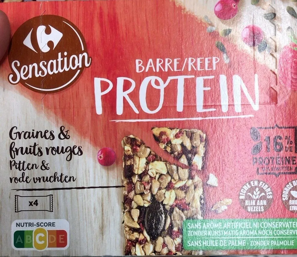 Barre protein graines & fruits rouges