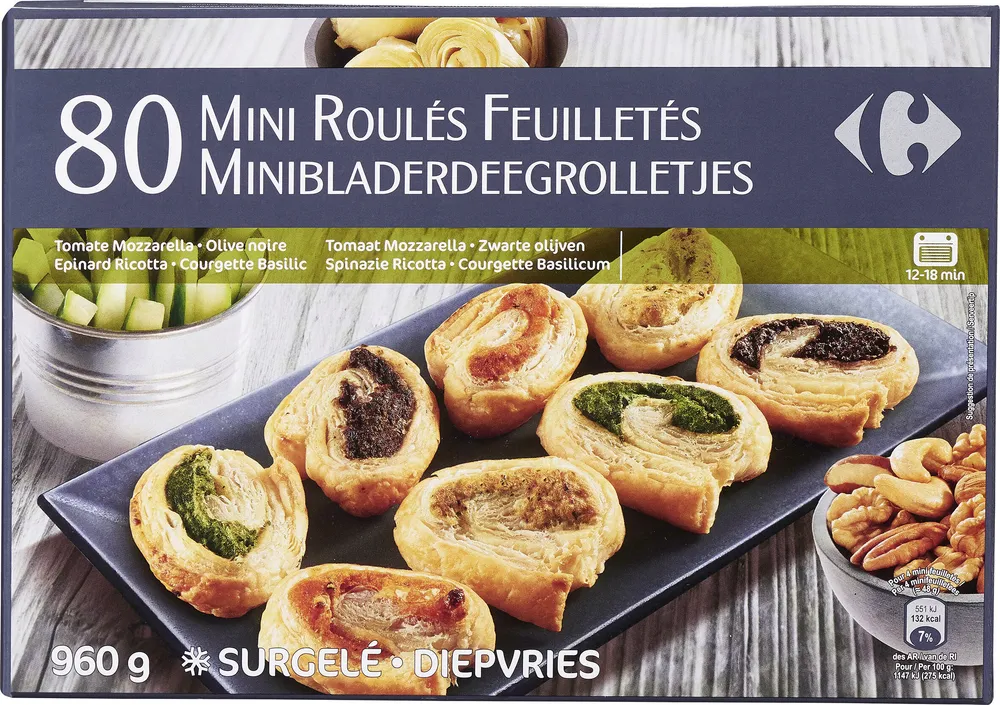 80 mini roulé feuilletés