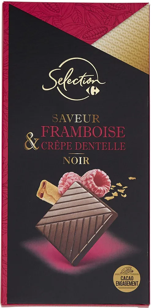 Saveur framboise & crêpe dentelle noir