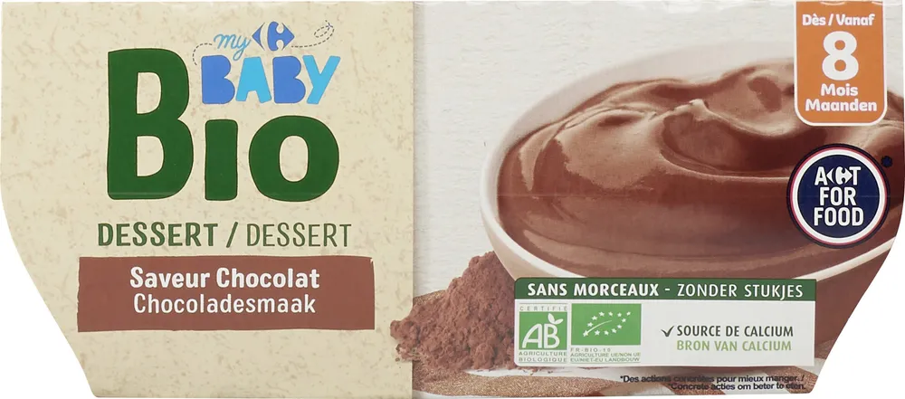 Babybio dessert chocolat