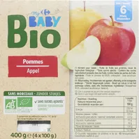 Compote pommes bio baby