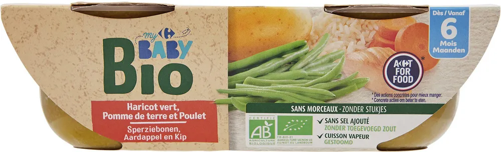 Haricot vert pomme de terre et poulet