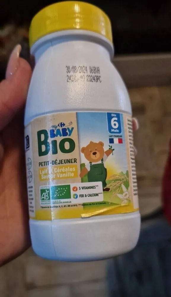 Lait et céréales saveur vanille