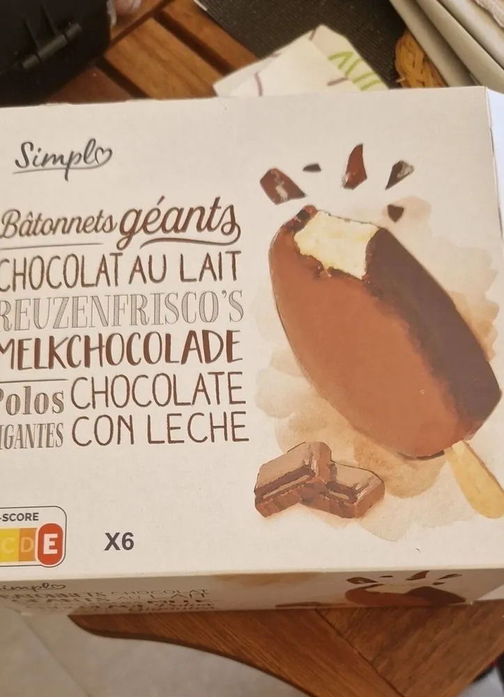 Bâtonnets géants Chocolat au lait