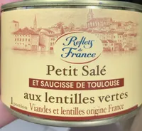 Petit salé À la saucisse de Toulouse et aux lentilles vertes