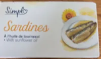 Sardines
À l'huile de tournesol
• With sunflower oil