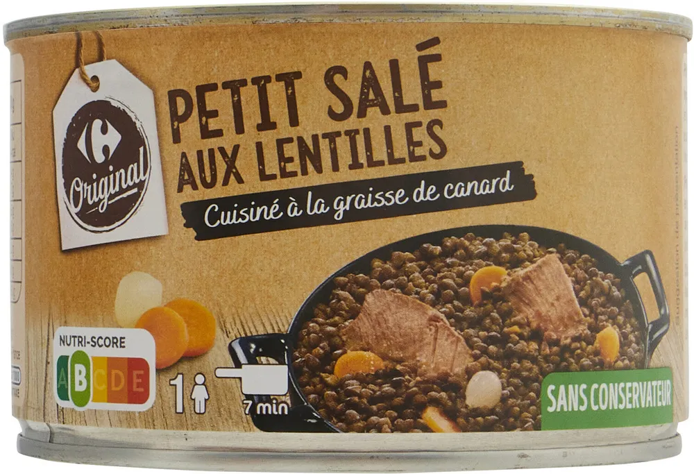 Petit salé aux lentilles