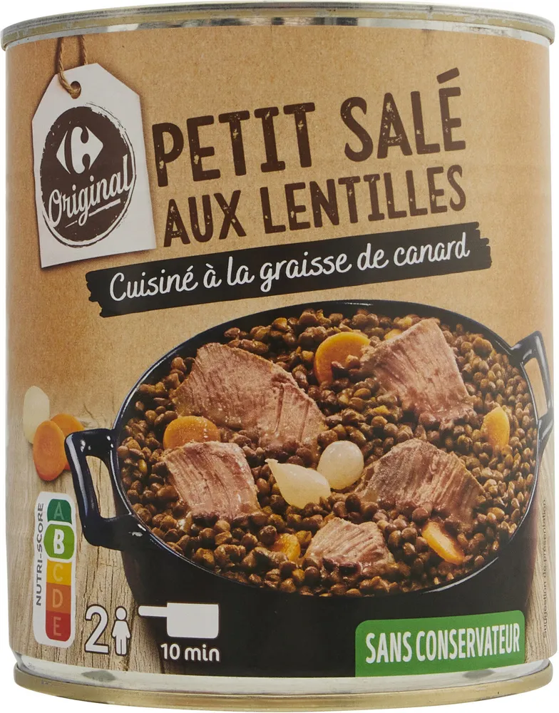 Petit salé aux lentilles