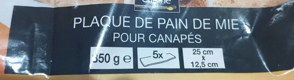 plaque de pain de mie pour canapés