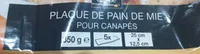 plaque de pain de mie pour canapés