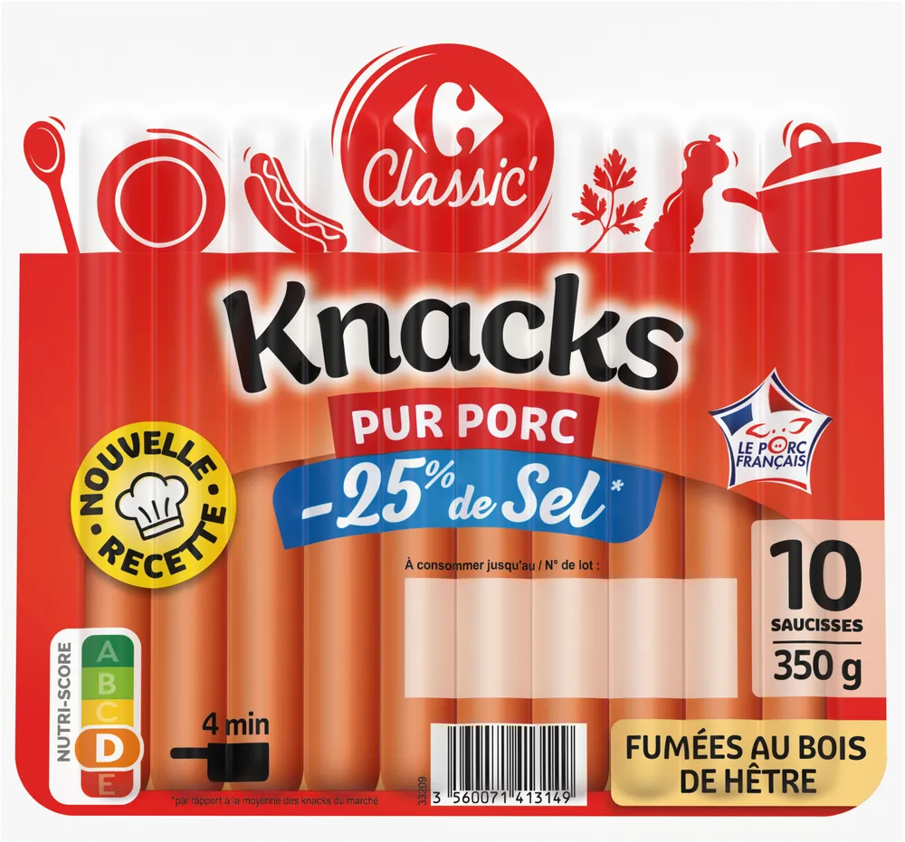 knacks Pur porc