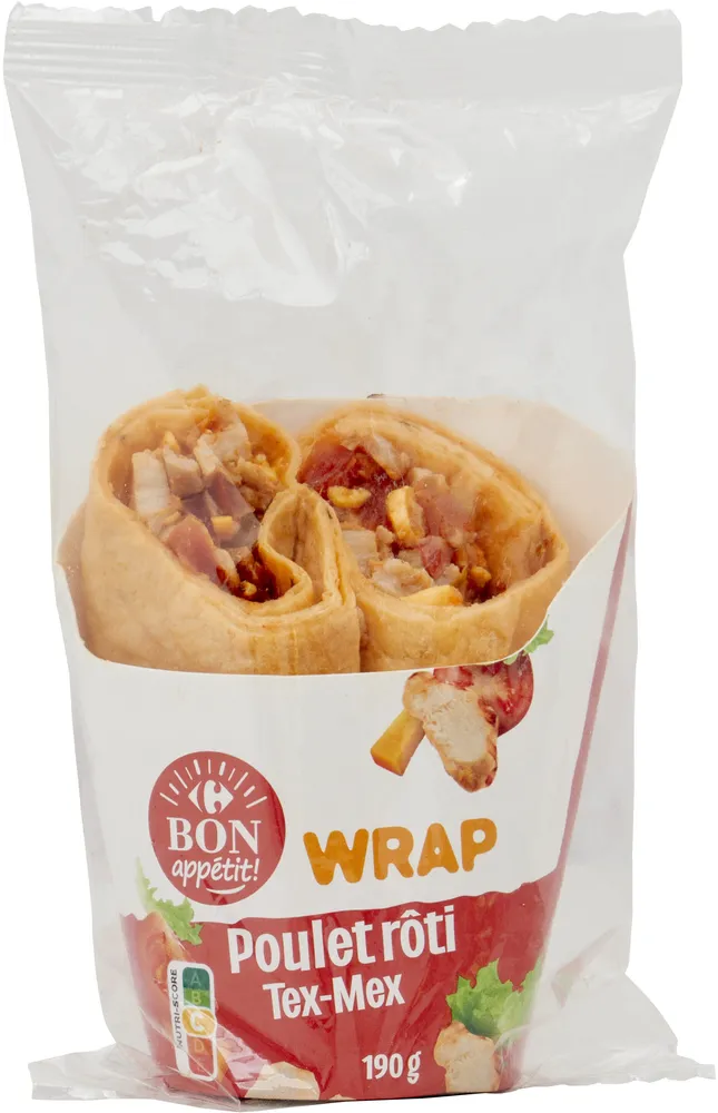Wrap Poulet rôti Tex-Mex