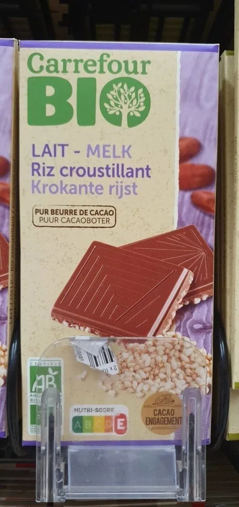Chocolat au lait riz croustillant