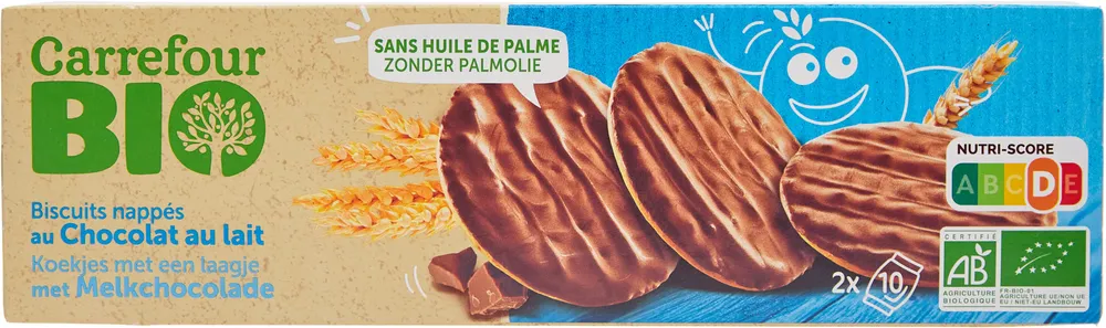 Biscuits nappés au Chocolat au lait