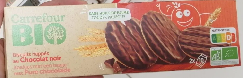 Biscuits nappés au Chocolat noir