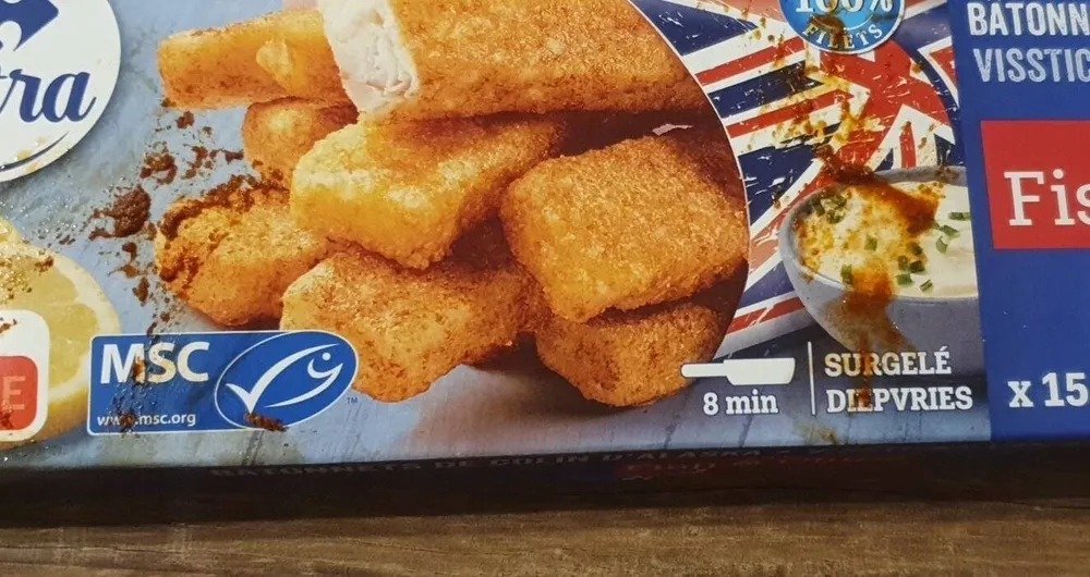 BÂTONNETS DE COLIN D'ALASKA Style Fish & Chips