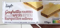 Gaufrettes fourrées Parfum chocolat
