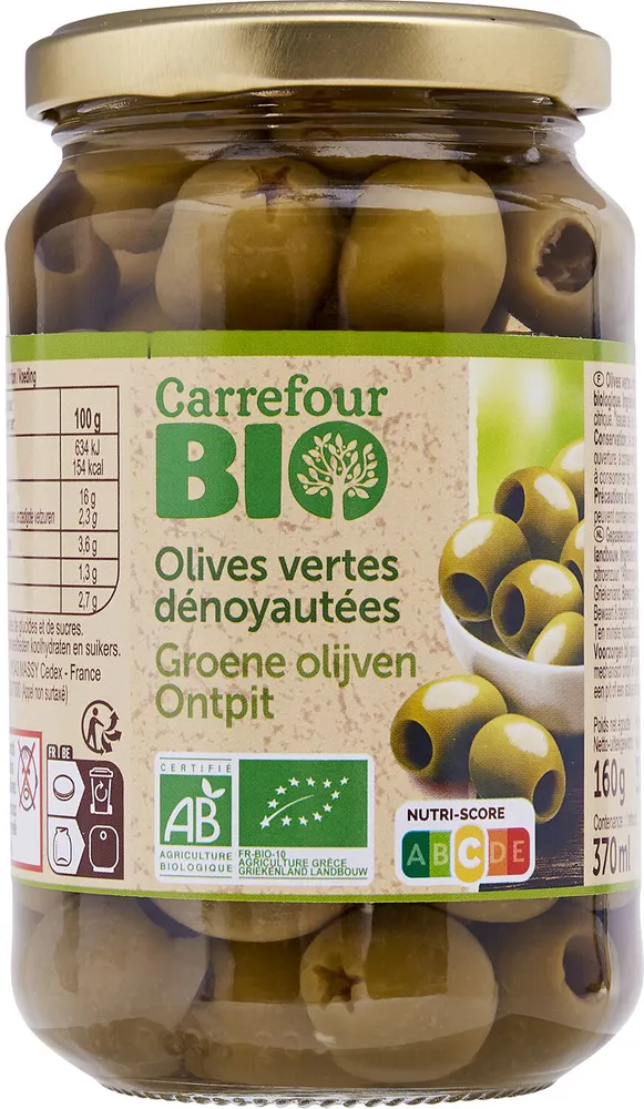 Olives vertes dénoyautées