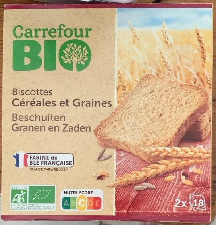 Biscottes céréales et graines