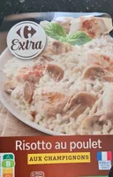 Risotto au poulet aux champignons