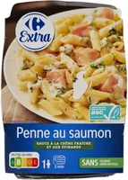Penne au saumon SAUCE À LA CRÈME FRAÎCHE ET AUX EPINARDS