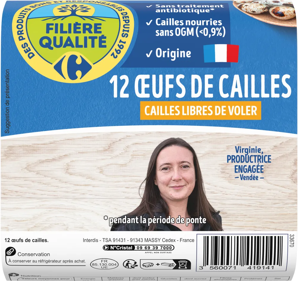 12 Œufs de Cailles